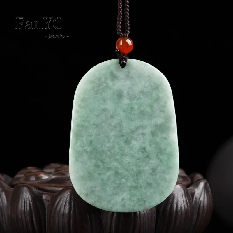 Natural Myanmar Jadeite Three Sheep Kaitai Pendant Luxury Charm Ice Jade Necklace Male and Female Zodiac Sheep Lucky Amulet Gift