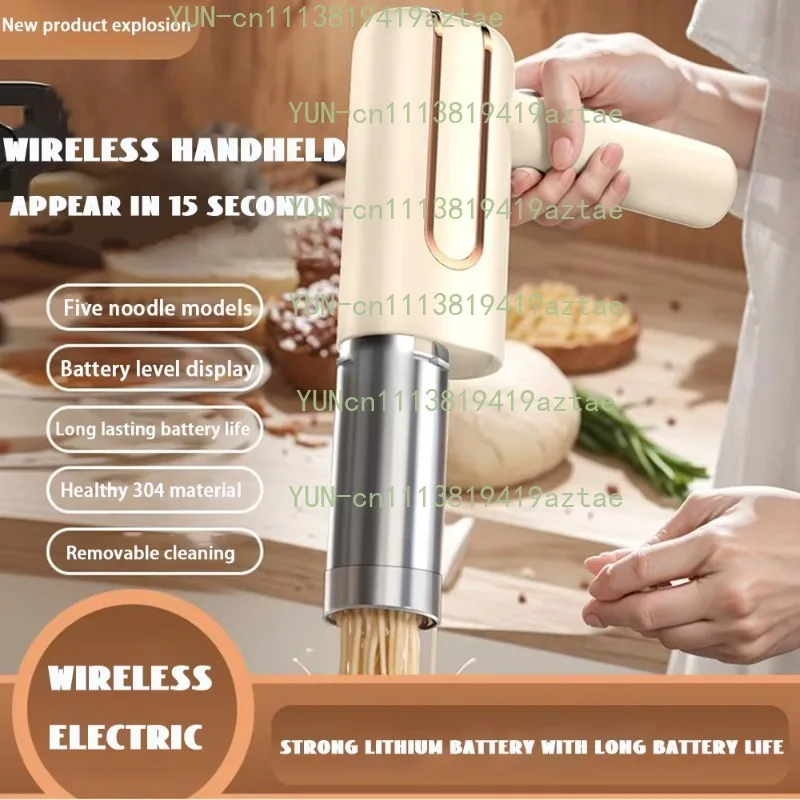 4000mAh Wireless Handheld Pasta Maker, Automatic Noodle Press Machine for Home Kitchen
