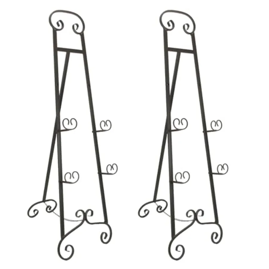 

Wedding sign display: heavy duty 50-inch metal easel stands, bronze wrought iron, adjustable floor easels for poster/art/pictur