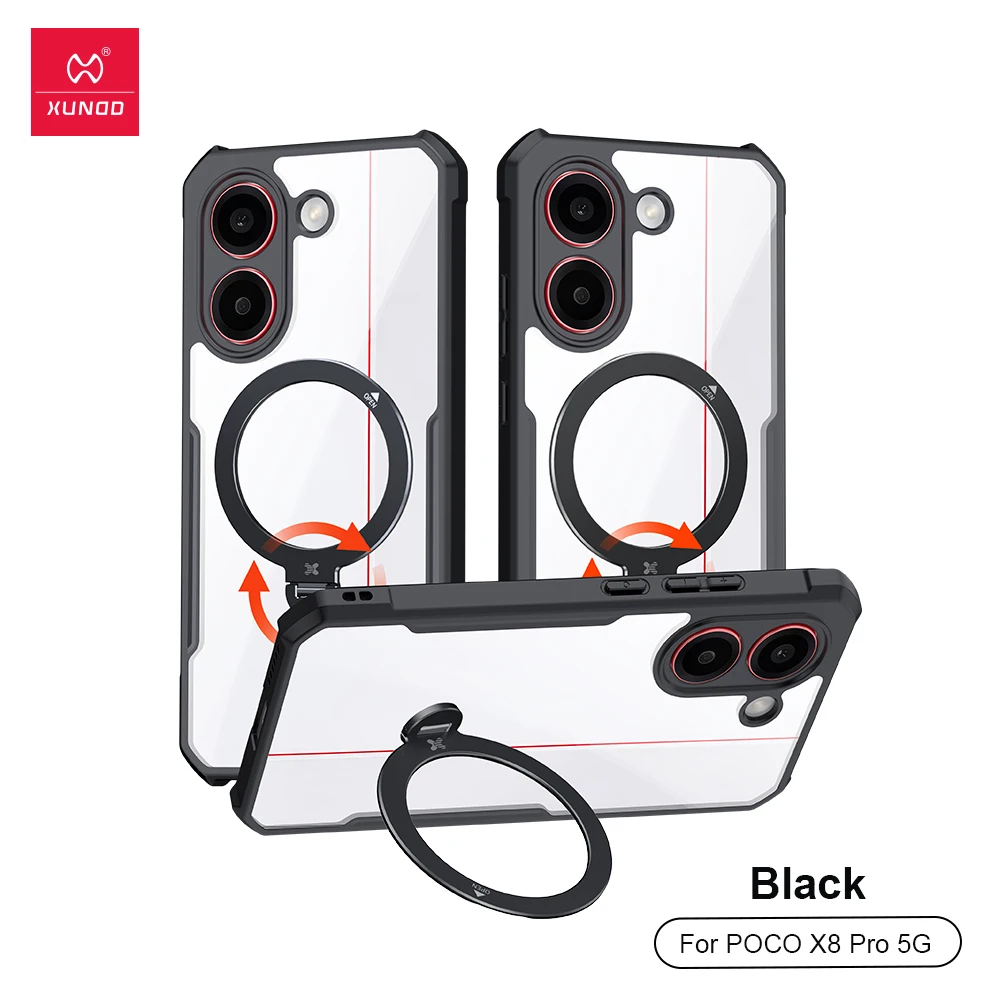Xundd Hülle für POCO X8 Pro/X8 Pro Max 5G, stoßfeste Airbag-Schutzhülle, Kameraschutz, transparente Rückseite aus Acryl und TPU für POCO X8 P – Detail 2