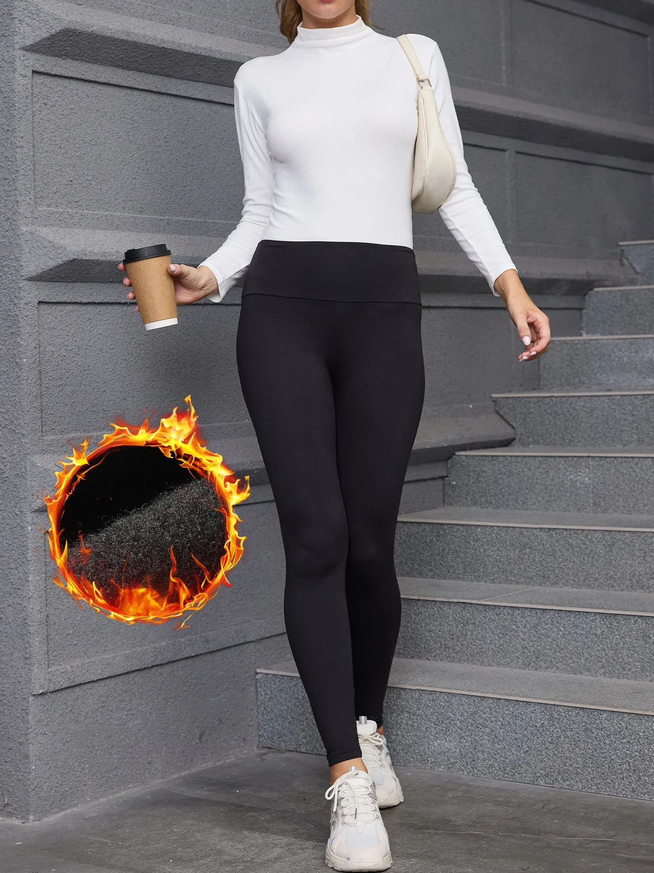 3 Pack Womens Thermal Fleece Lined High Waisted Leggings. Workout Winter Warm Thick Tights Soft Yoga Pants