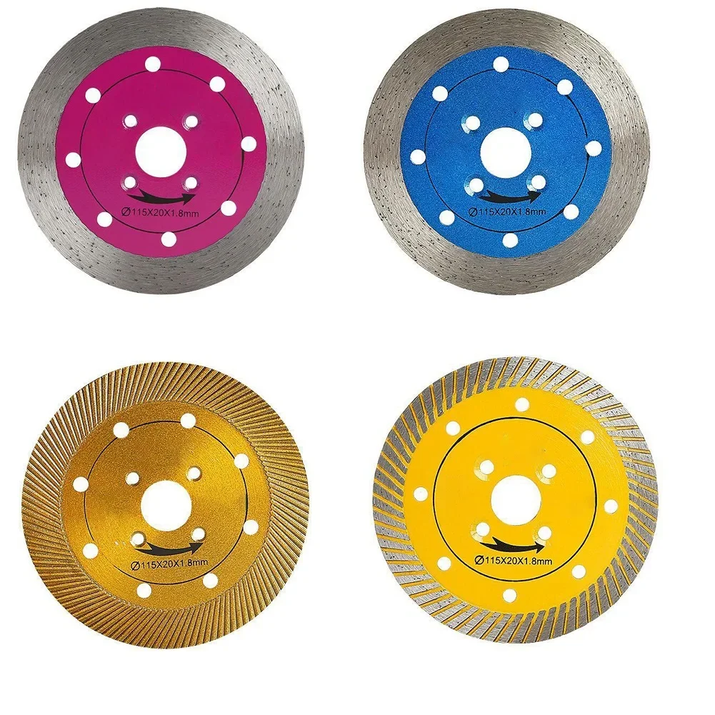 1PC 115mm Turbo Diamond Circular Saw Blade Cutting Disc For Granite Marble Tiles Home DIY Power Tool Spare Parts For Replacing