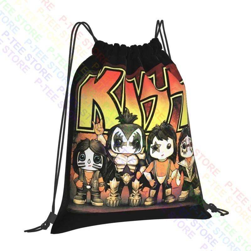 Get Down Art Chibi Kiss Lineup Drawstring Bags Gym Bag Cute Training Eco Friendly Outdoor Running