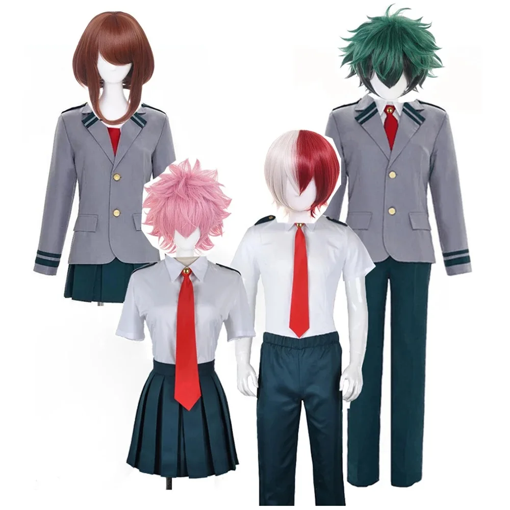 

Anime My Hero Academia Midoriya Izuku Cosplay Costume Todoroki Shoto School Uniform Set Unisex Halloween Carnival Roleplay