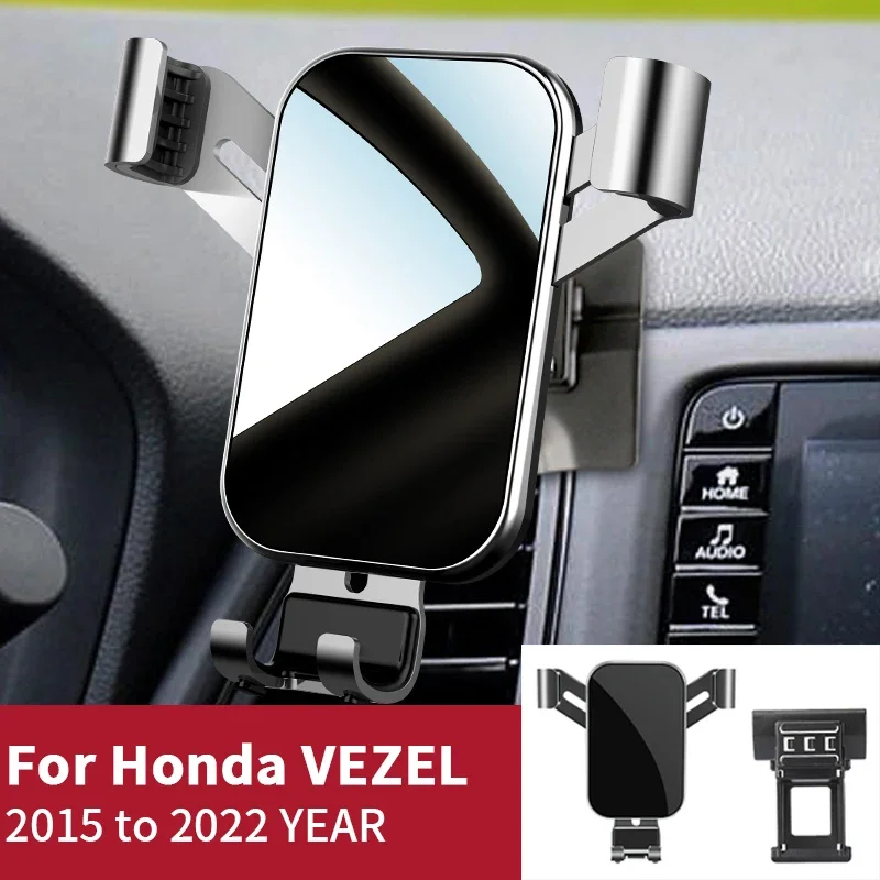 For Car Cell Phone Holder Air Vent Mount GPS Gravity Navigation Accessories for Honda VEZEL 2015 to 2022 YEAR