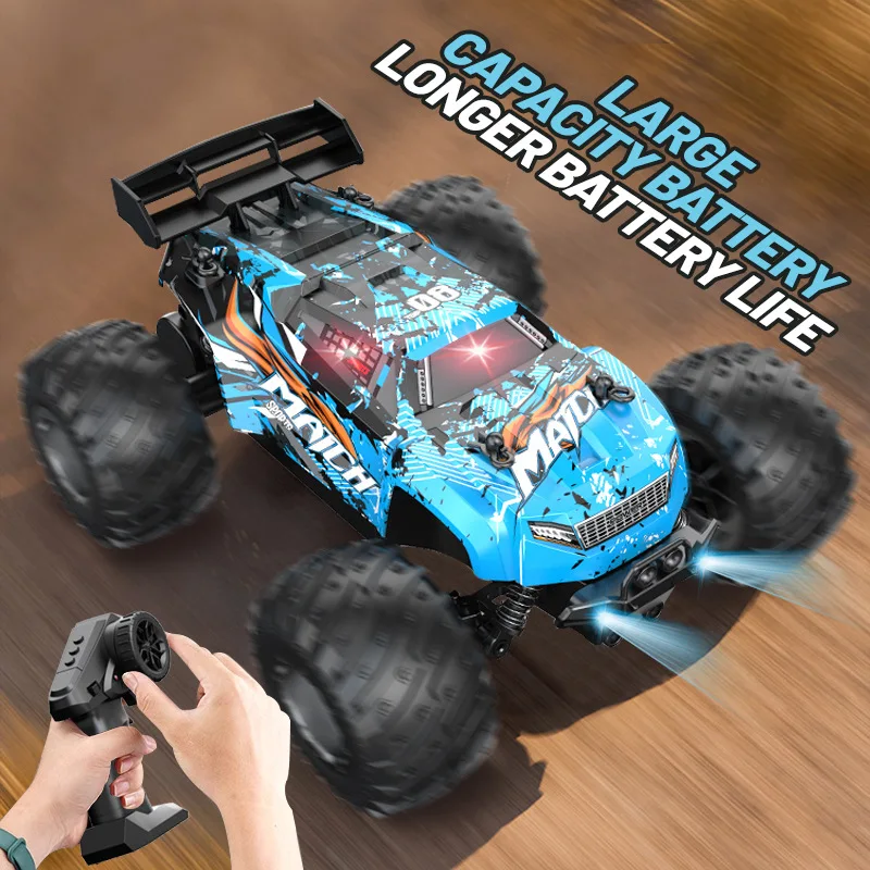 

New High-Speed Off-Road Car with Long Battery Life, Front Headlight, Drift and Tail-Swerving, Big Foot Remote Control Car Toy