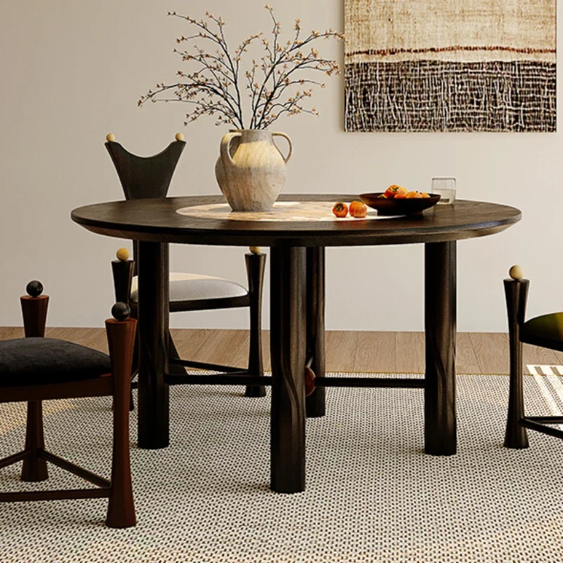 Comedor moderno, mesas elegantes, Mesa de servicio de recepción de restaurante, Mesa de Comedor de diseño, Mesa de café, Comedor, habitación redonda ovalada