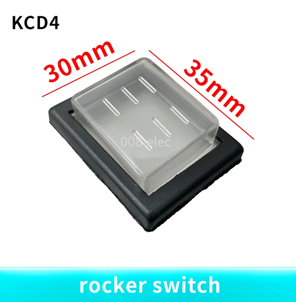 5Pcs Rast Rocker Switch Power Schalter I/O 4 Pins mit Licht 16A 250VAC 20A 125VAC KCD4