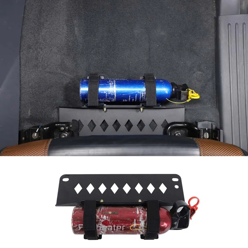 For Ford Ranger 2015‑2021 Black Aluminum Alloy Co‑Driver Seat Fire Extinguishing Bracket Interior Accessory