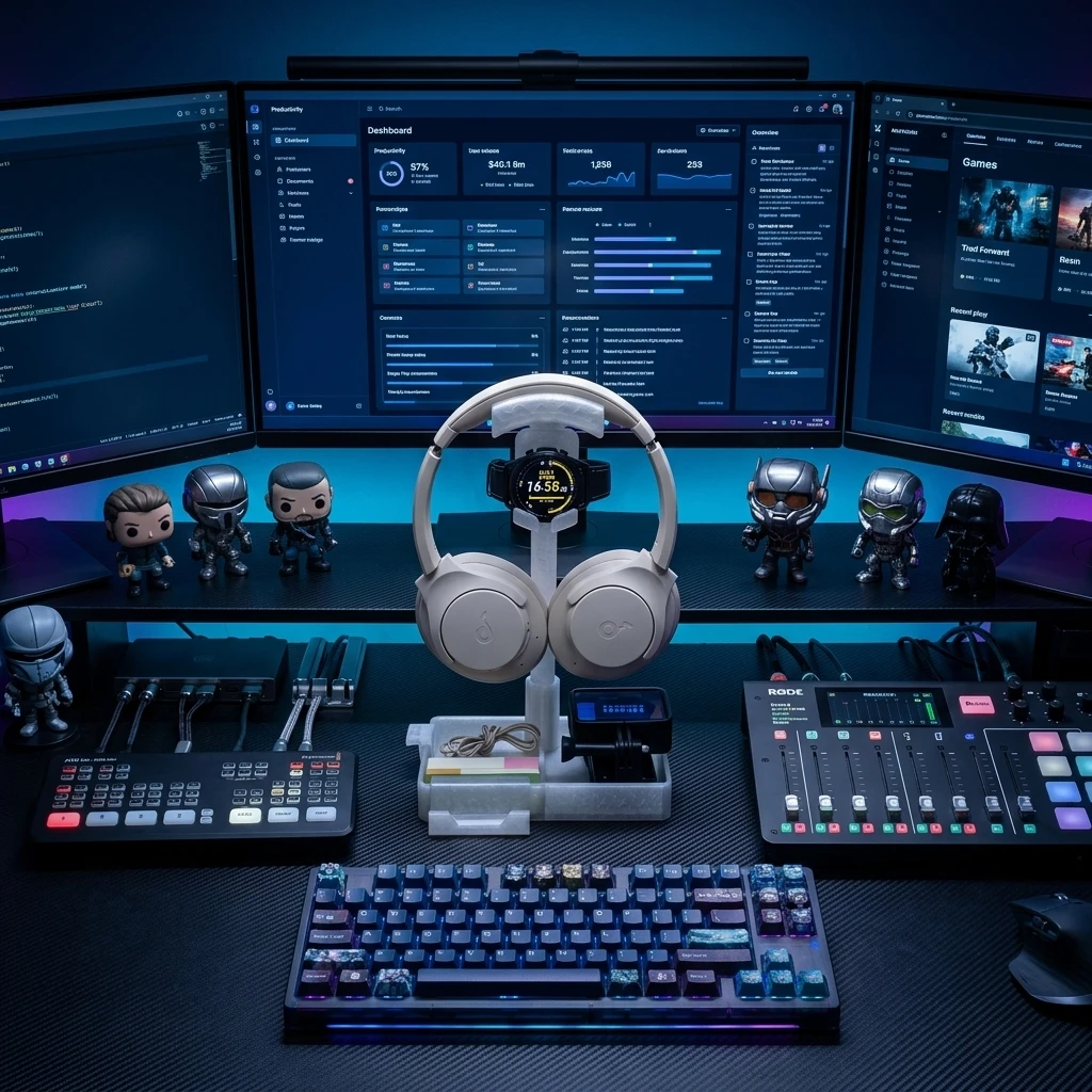 Multifunctionele desktop-hoofd - Gaming Accessories Organizer recensie en prijs