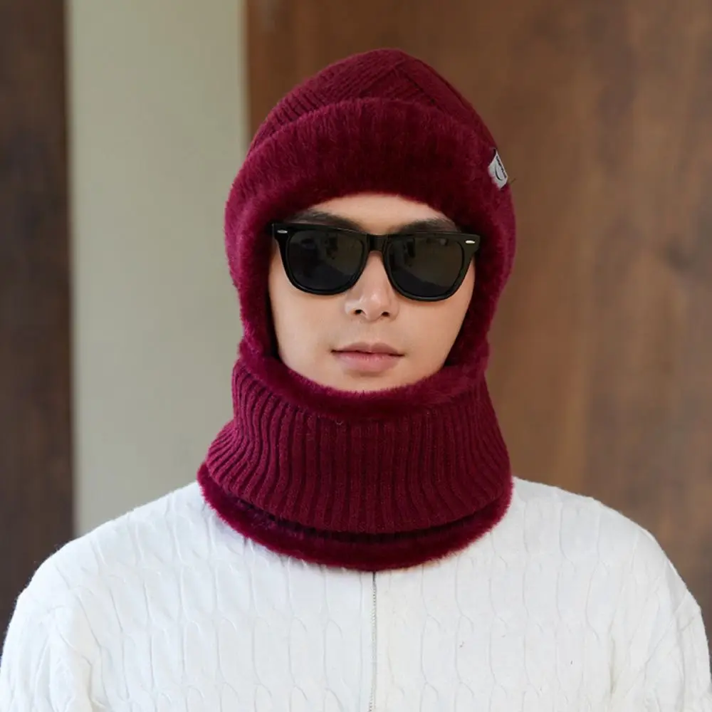 Fashion Men Gift Winter Hat Soft Knitted Winter Keep Warm Neck Scarves Skating Running Outdoor Ear Protection Sport Scarf