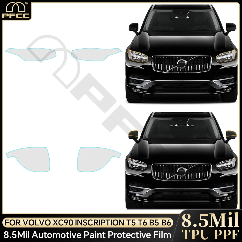 

Car Headlight RearView B Pillars Film Paint Protection Anti-scratch Accessories For Volvo XC90 INSCRIPTION T5 T6 B5 B6 2020-2023