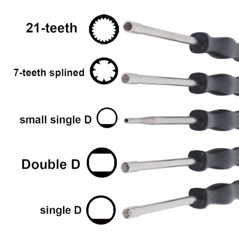 Manual Carburetor Screwdriver for Adjustment Work, Black Plastic Handle and Steel Stem for Routine Maintenance Tasks