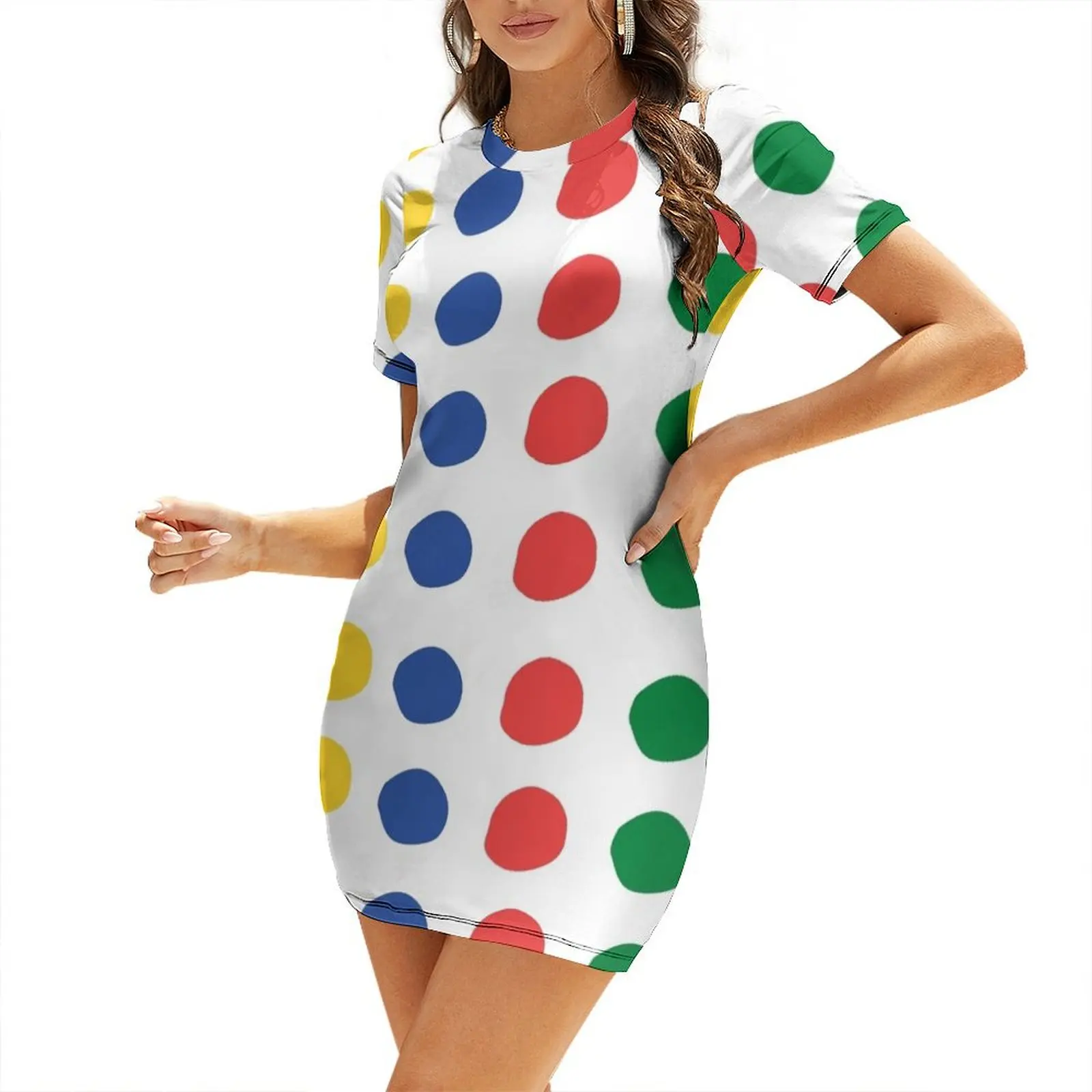 

twister pattern Short Sleeved Dress Party dresses summer dress women 2025 Dress