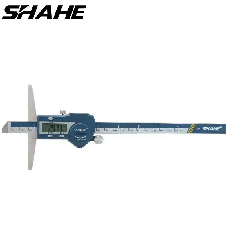 SHAHE 150/200/300mm linijka elektroniczna cyfrowa suwmiarka z noniuszem głębokości Micrometro głębokościomierz narzędzia pomiarowe
