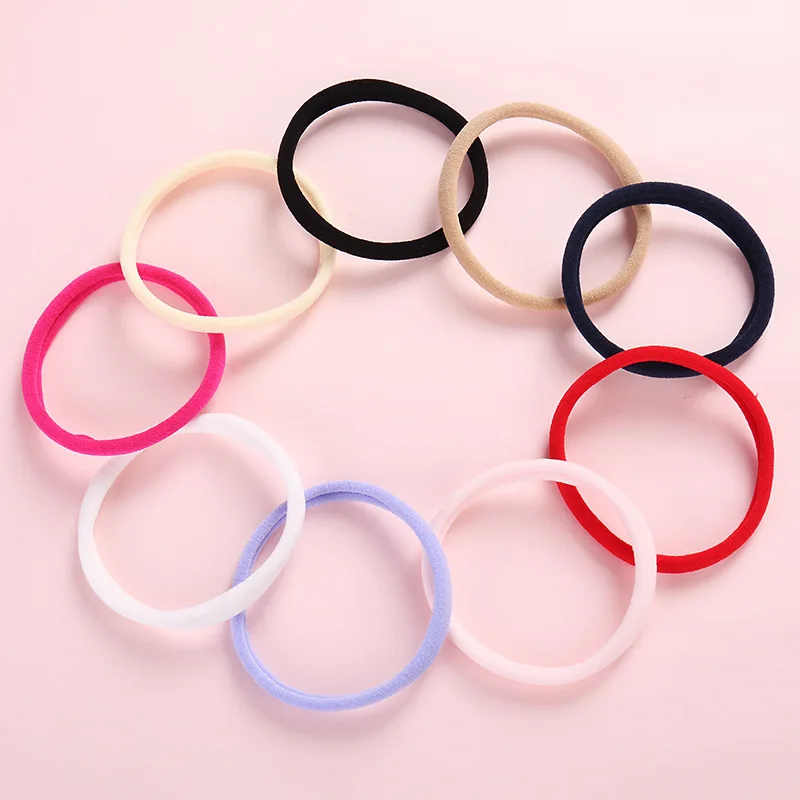 50pcs Soft Nylon Headbands For Children Girl DIY Hair Accessories Children's Simple Elastic Hair Band Kid Headband Accessory