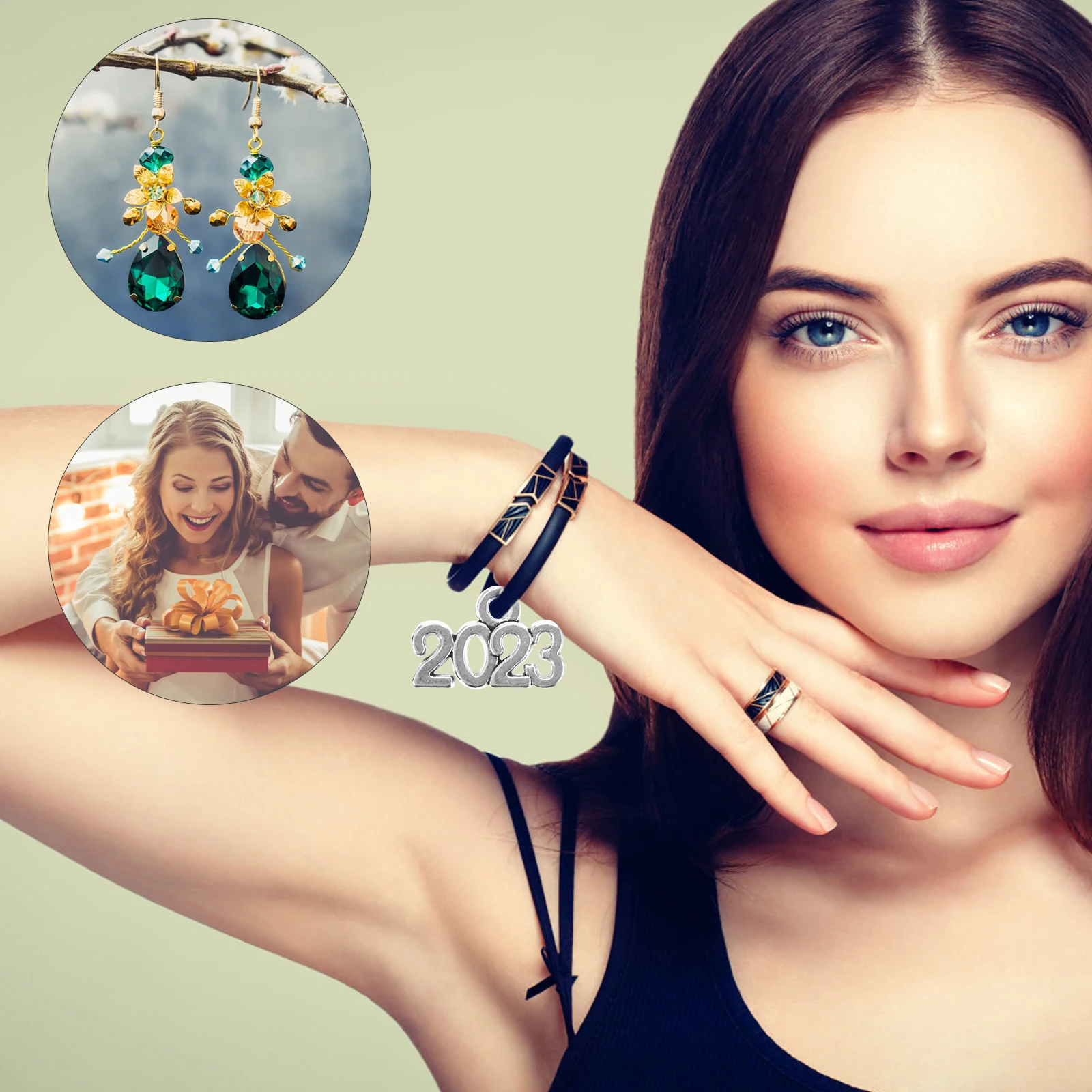 

Year Pendant Key Chain Beads for Jewelry Making Charms Bracelets Pendants Necklace Necklaces