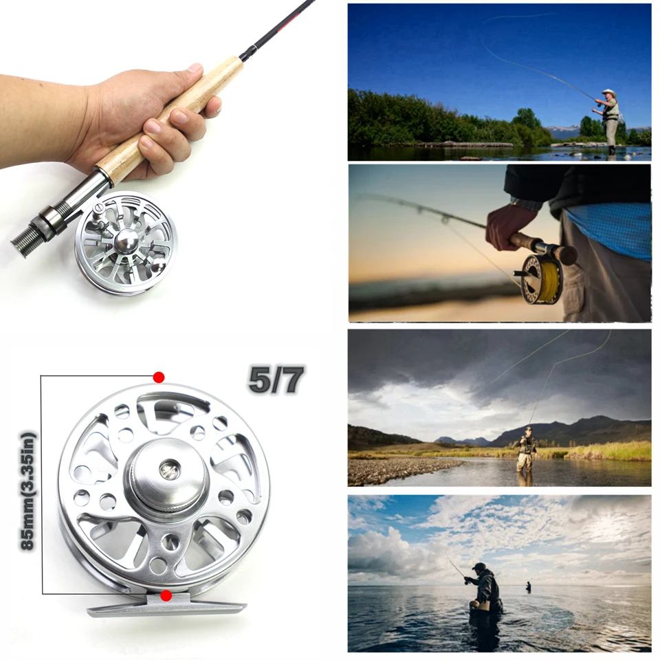 1.98M 2.1M Fly Fishing Rod and Fly Reel Portable Carbon UltraLight Slow Action Fly Rod Cork Handle Lure Fishing Tackle pescar