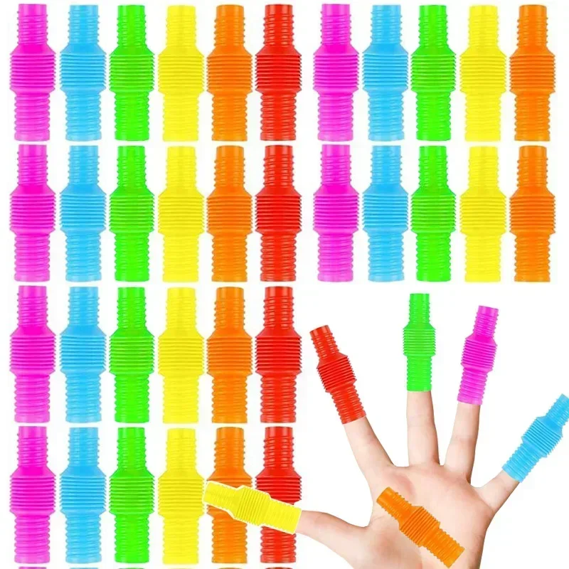 10Pcs Mini Rainbow Deformed Bellows Toy Children Adult Party Favor Birthday Souvenir Pinata Filler Carnival Prize Gift Pack