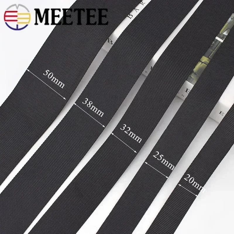 Meetee 8Meters 25-50mm High Quality Nylon Webbing Band Herringbone Pattern Lace Tape Ribbon DIY Bag Strap Sewing Accessories