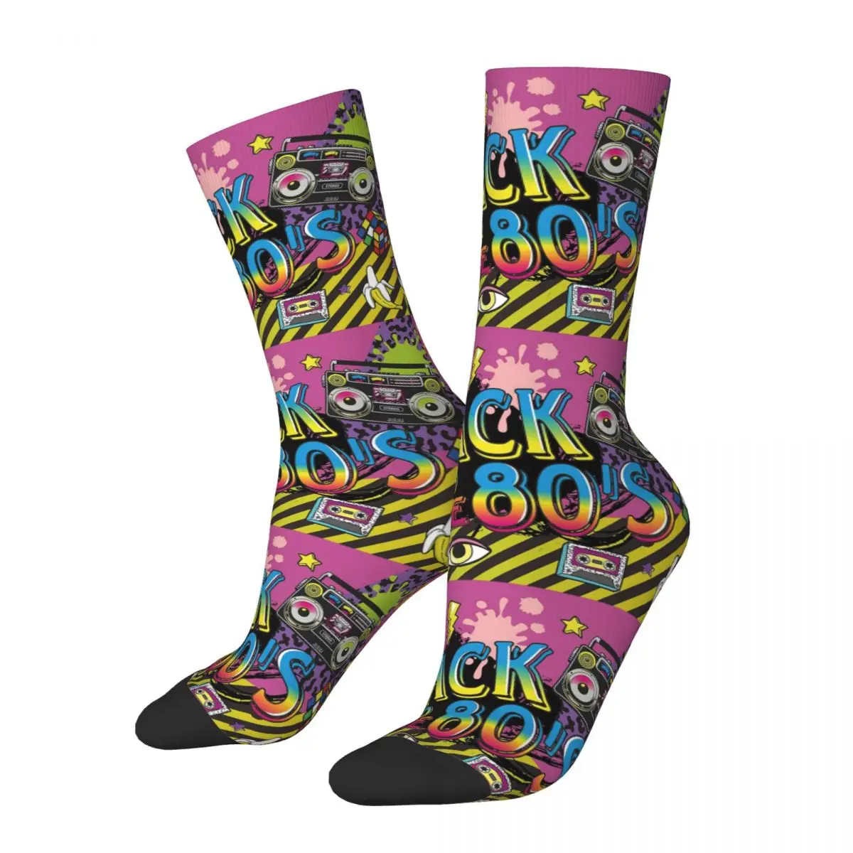 Novelty Unisex Socks Retro Back To The 80s Stuff Warm Skateboard Socks Spring Autumn Winter Gifts