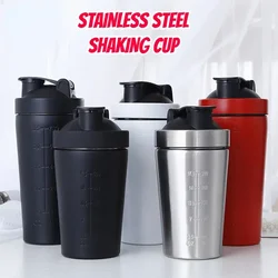 Shaker Protein Metal Shaker Fitness 500/750ml Stainless Steel Water Bottle Cup Mixer Water Bottles Gym Shaker Sport Reservoir