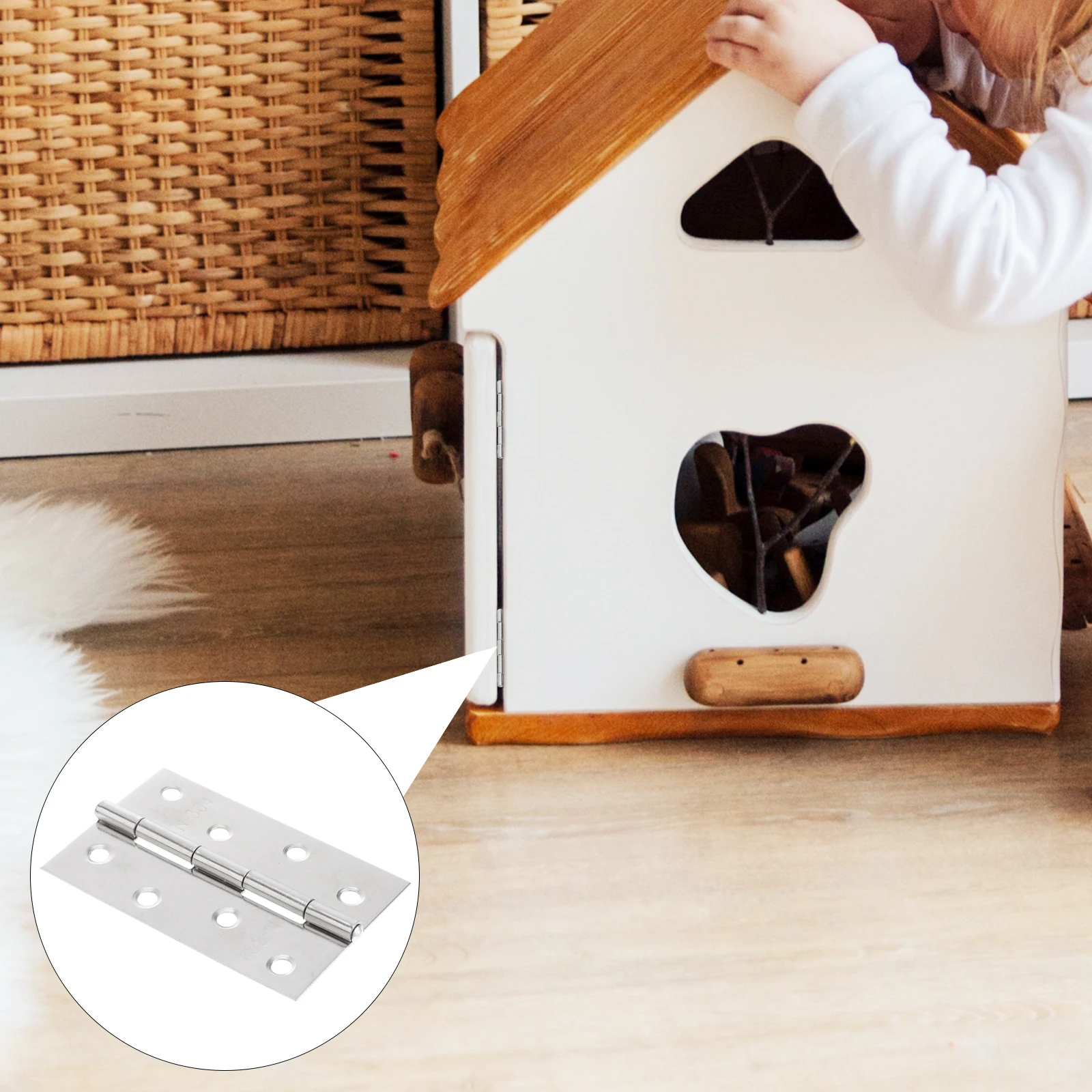 

6Pcs Stainless Steel Door Hinges Door Hinge Smooth Opening Bedroom Window Ball Bearing Hardware Ball Bearing Hinge