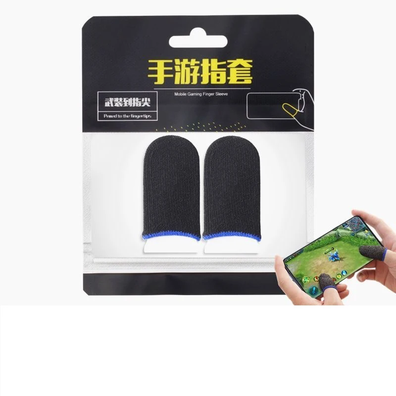 2 قطعة الألعاب فنجر كم أذرع التحكم في ألعاب الفيديو Sweatproof قفازات تنفس أصابع للألعاب المحمول شاشة تعمل باللمس غطاء للأصابع كوف