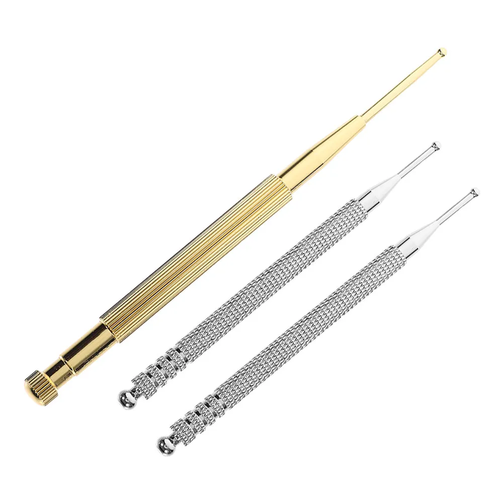 1Set Ear Point Probe Stainless Steel Acupuncture Pen for Auricular Point Detection Portable Ear Pressure Stimulation Massage