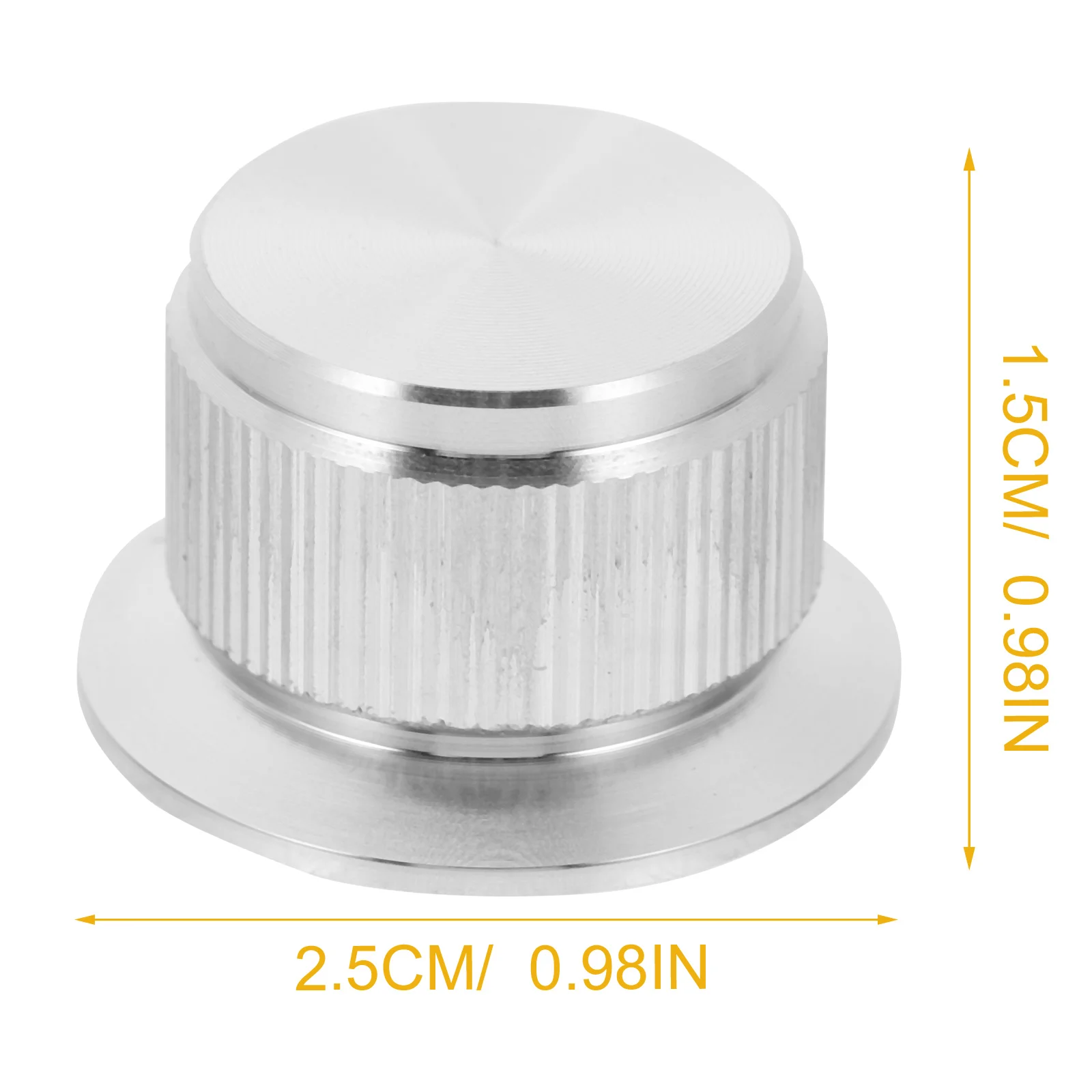 

Aluminum Knob Volume Knobs Sturdy Potentiometer Radio Replacement Caps Car Amplifier Compatible