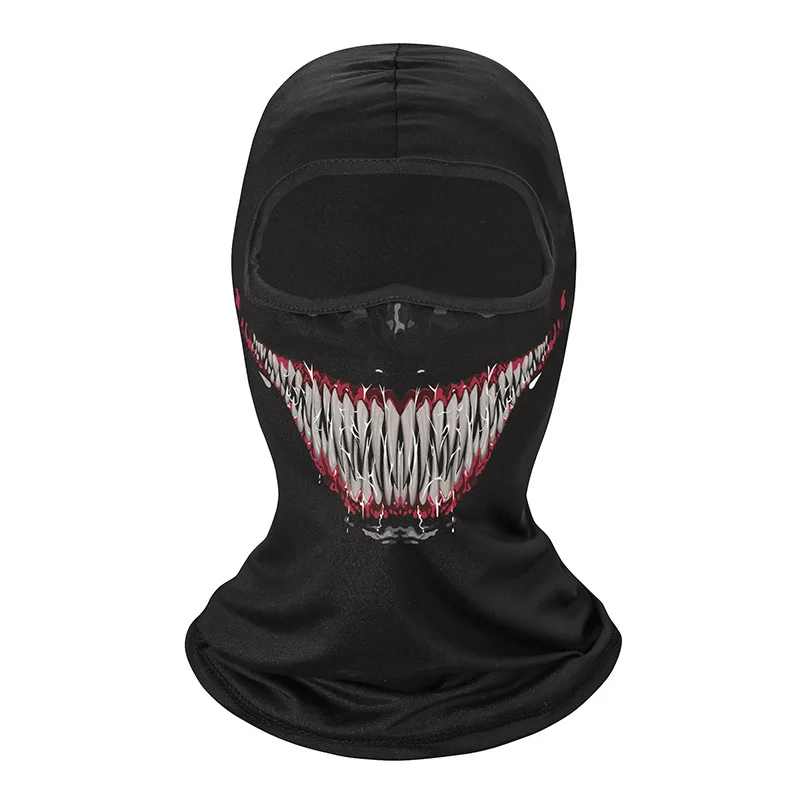 Moto Protezione Solare Riding Head Cover V For Vendetta Venom Ice Silk Full Face Maschera Primavera Estate Outdoor Antivento