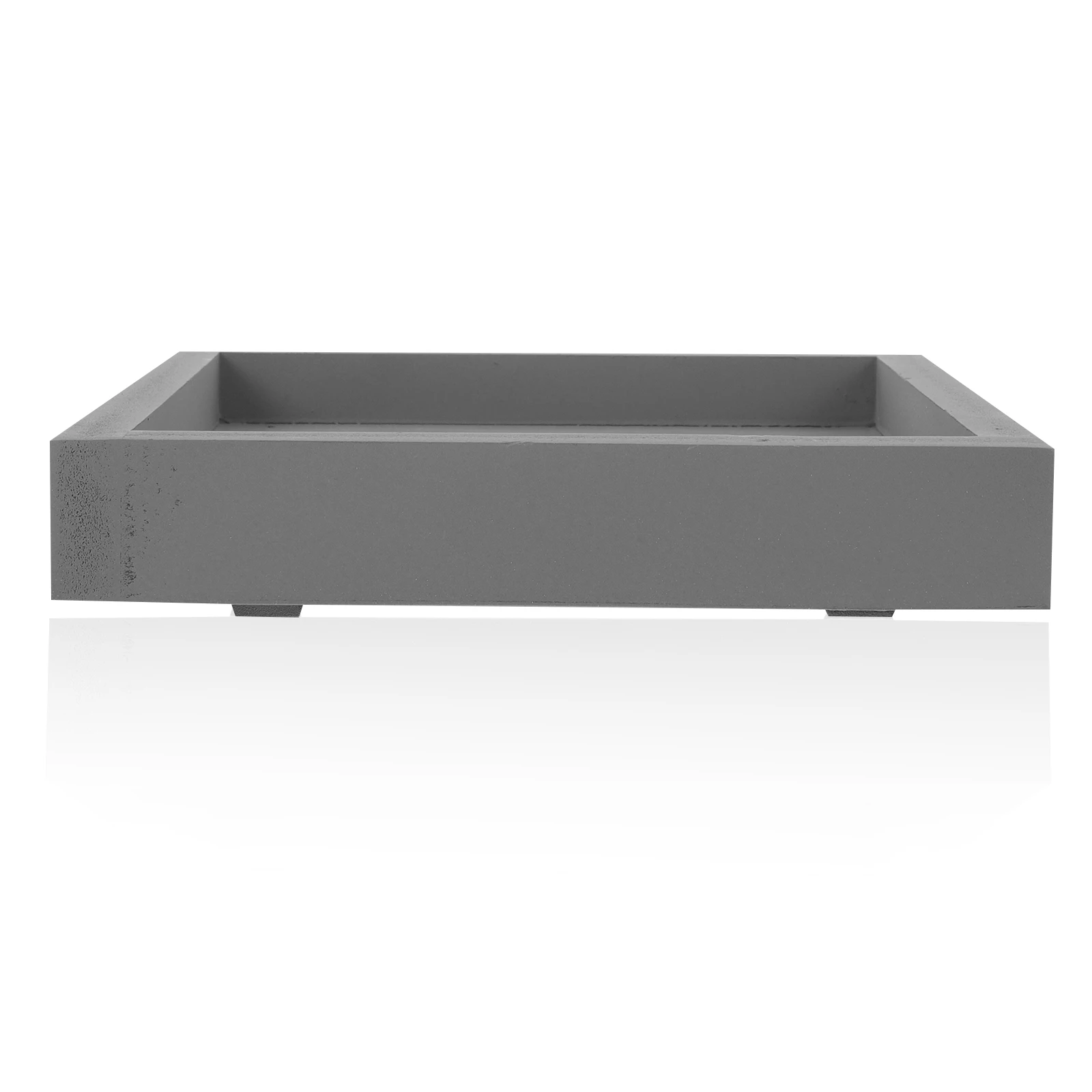 

s Grey Cement Style Square Plant Saucer 18cm Diameter Durable Plastic Flower Pot Tray Water Catcher Drainage Planter Accessories