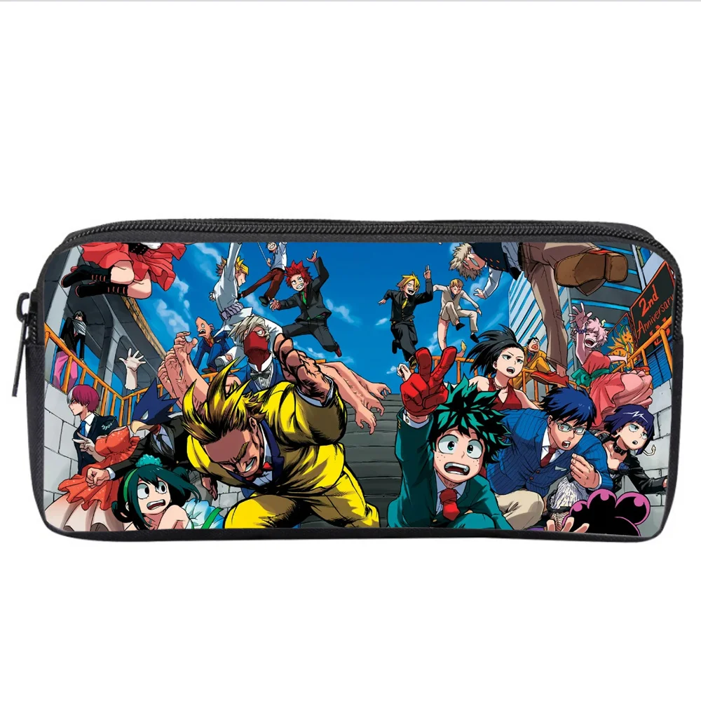 anime My Hero Academia pencil case Kids Student cartoon pencil Bag teenager Zipper Handbag Women Cosmetic Case Makeup Bag