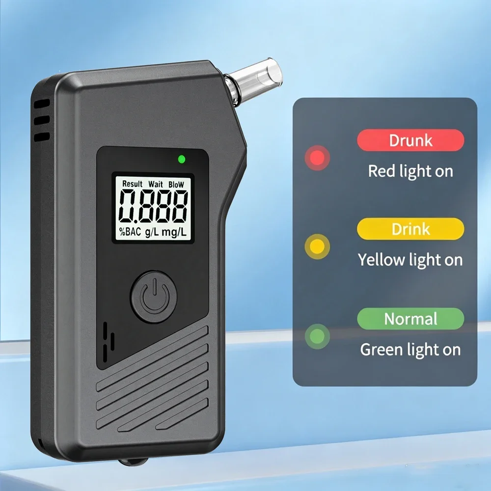 2026 New High-Accuracy Breathalyzers with Digital LCD Display Professional Alcohol Tester Car Product Drunk Driving Analyzer
