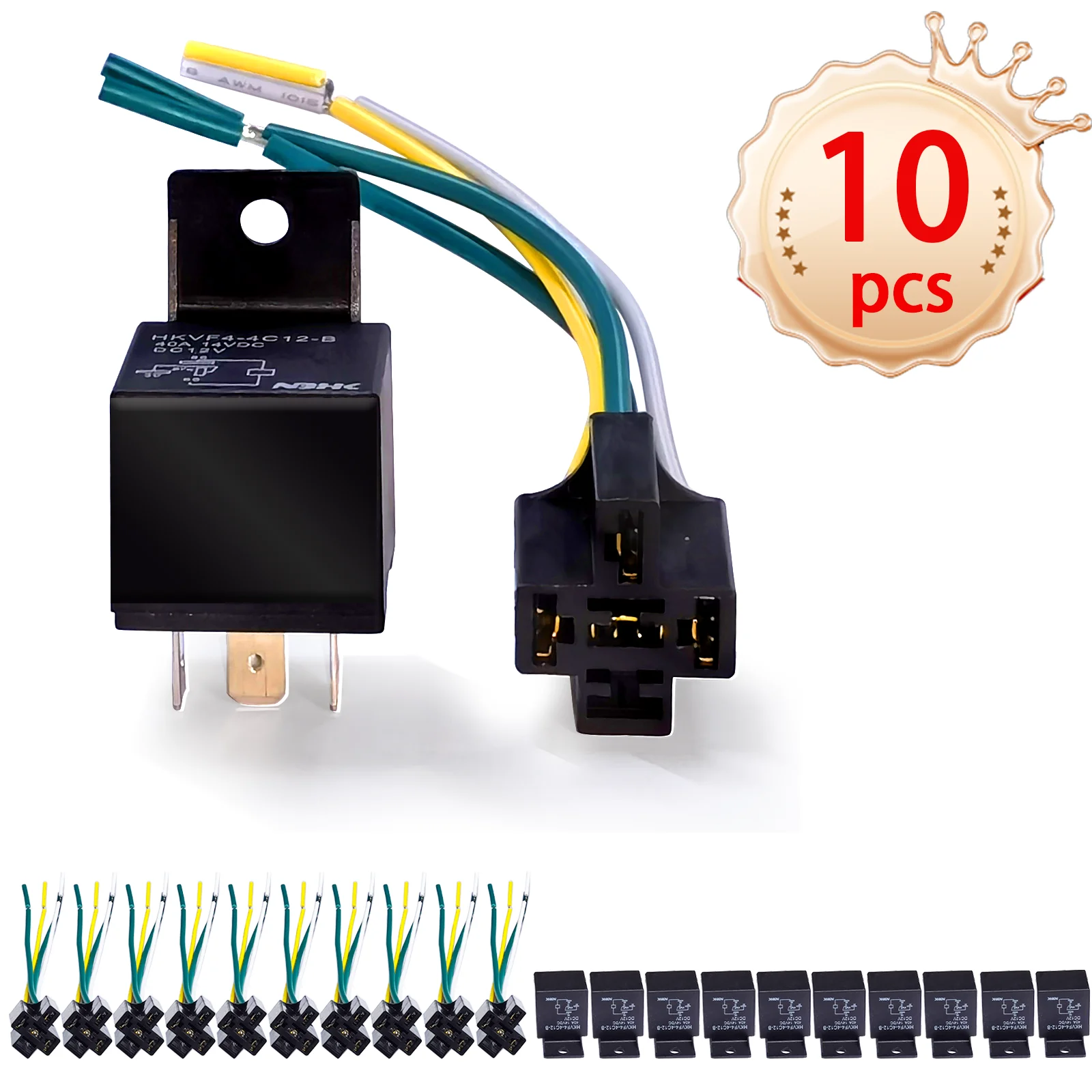 

GPS Tracker Original Accessories Relay 12V 4-Pin, 40A DC Relay And Wiring Harness for gt02 gt06 tk103