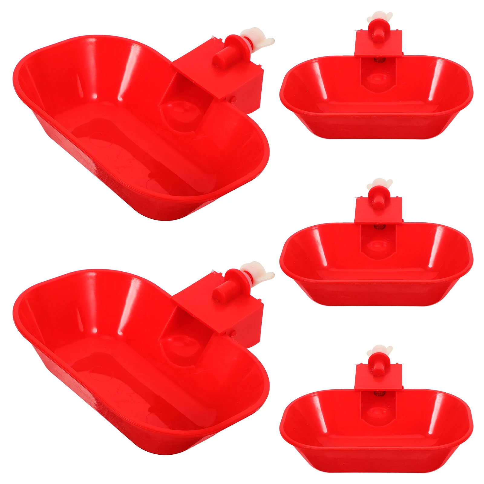 

5pcs Chicken Goose Waterer Bowls Automatic Poultry Automatic Chicken Water Cup Drinking System Durable PP Material Leakproof