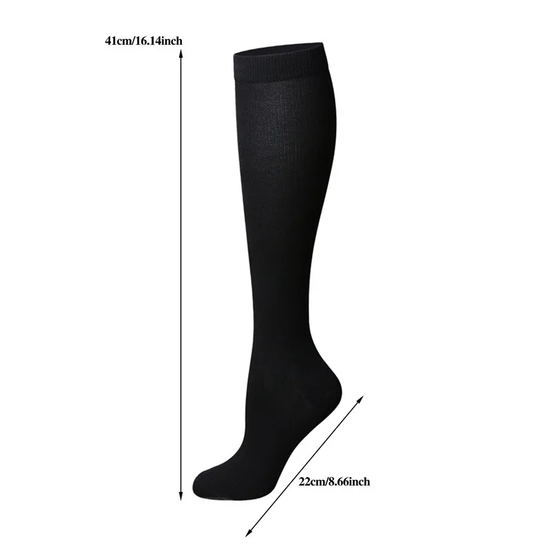 Men Solid Color Sock Sports Cycling Socks Cotton Knee High Socks Quick Drying Professional Football Hiking Running Long Sock