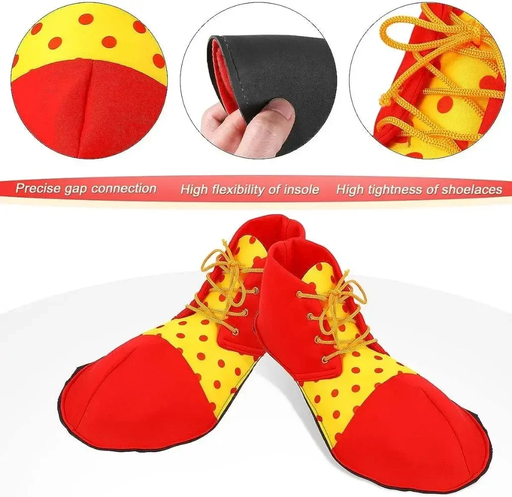 2025 Clown Costume Shoes Unisex Clown Shoes Carnival Clown Costume Accessories for Carnival Masquerade Party