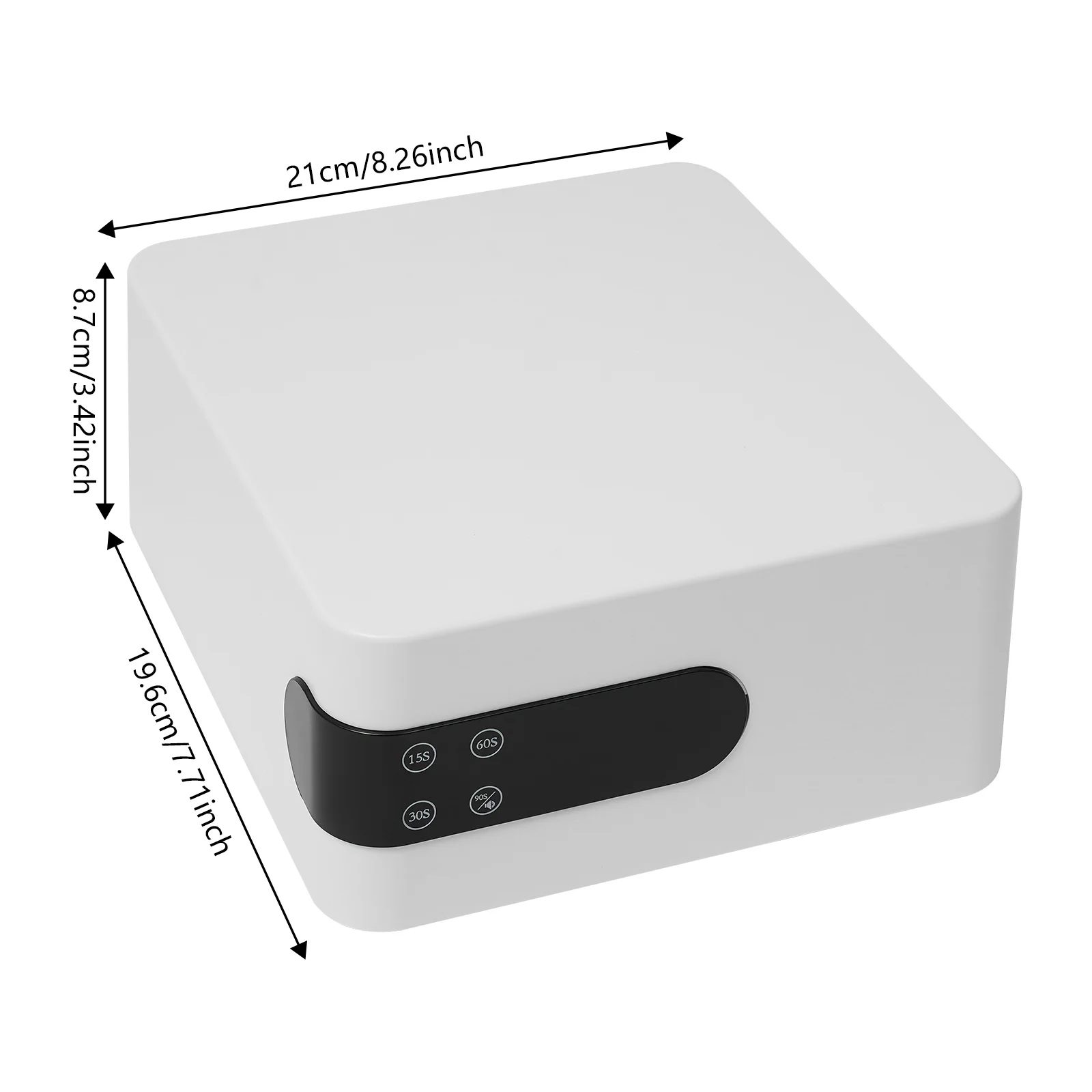 Lampada per unghie professionale da 48 W con 45 LED, 4 impostazioni del timer 15s/30s/60s/90s, sensore di accensione/spegnimento automatico per polimerizzazione gel ad asciugatura rapida