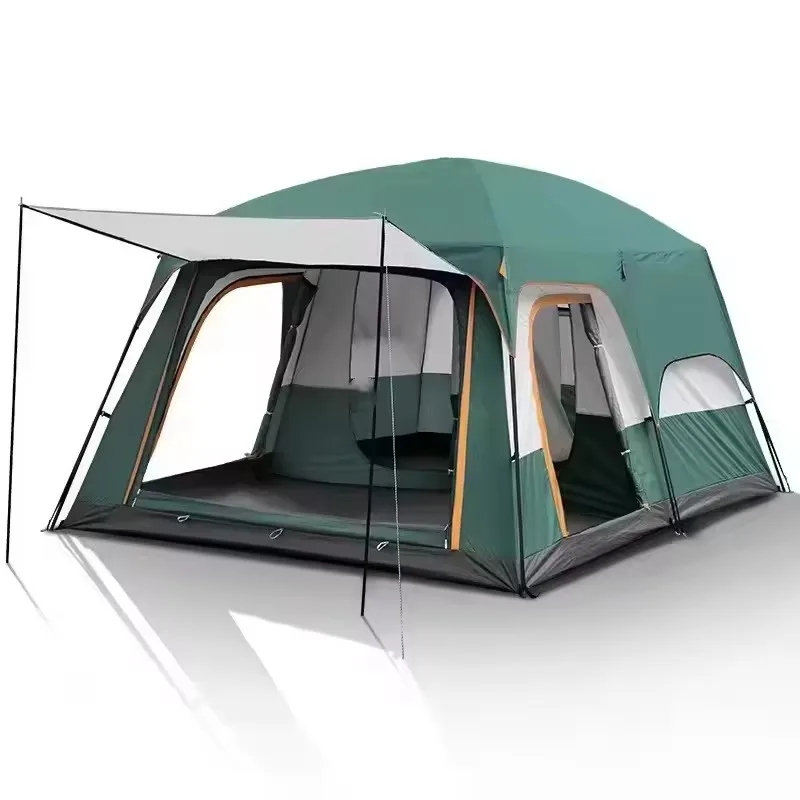 4-6 People Two Room Large Awning Outdoor Camping Tents Portable Waterproof Large Family Camping Tent