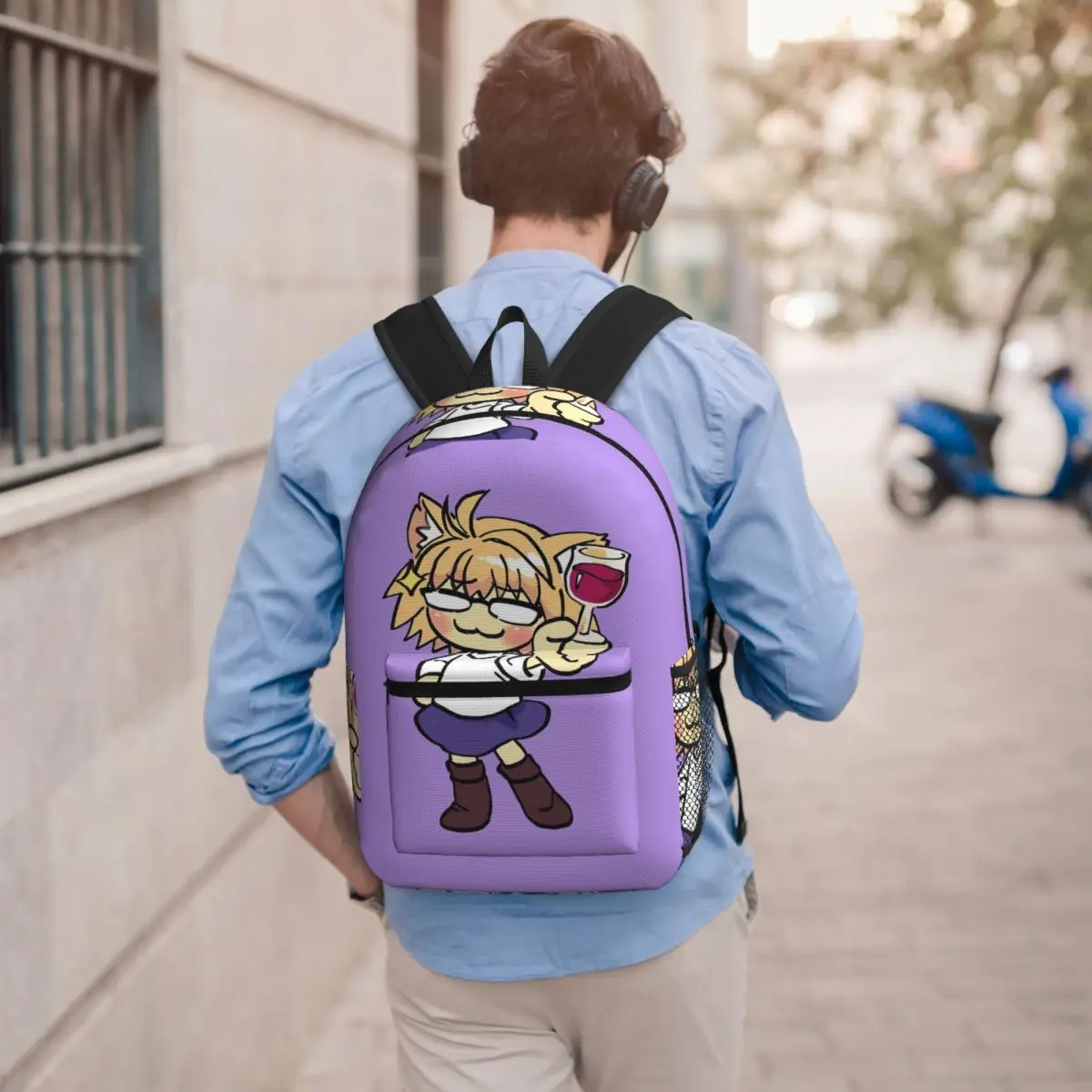 Ransroom Draws The Classy Smug Neco Arc Tsukihime Backpack BookBag Children School Bag Computer Shoulder Bags for Men Women