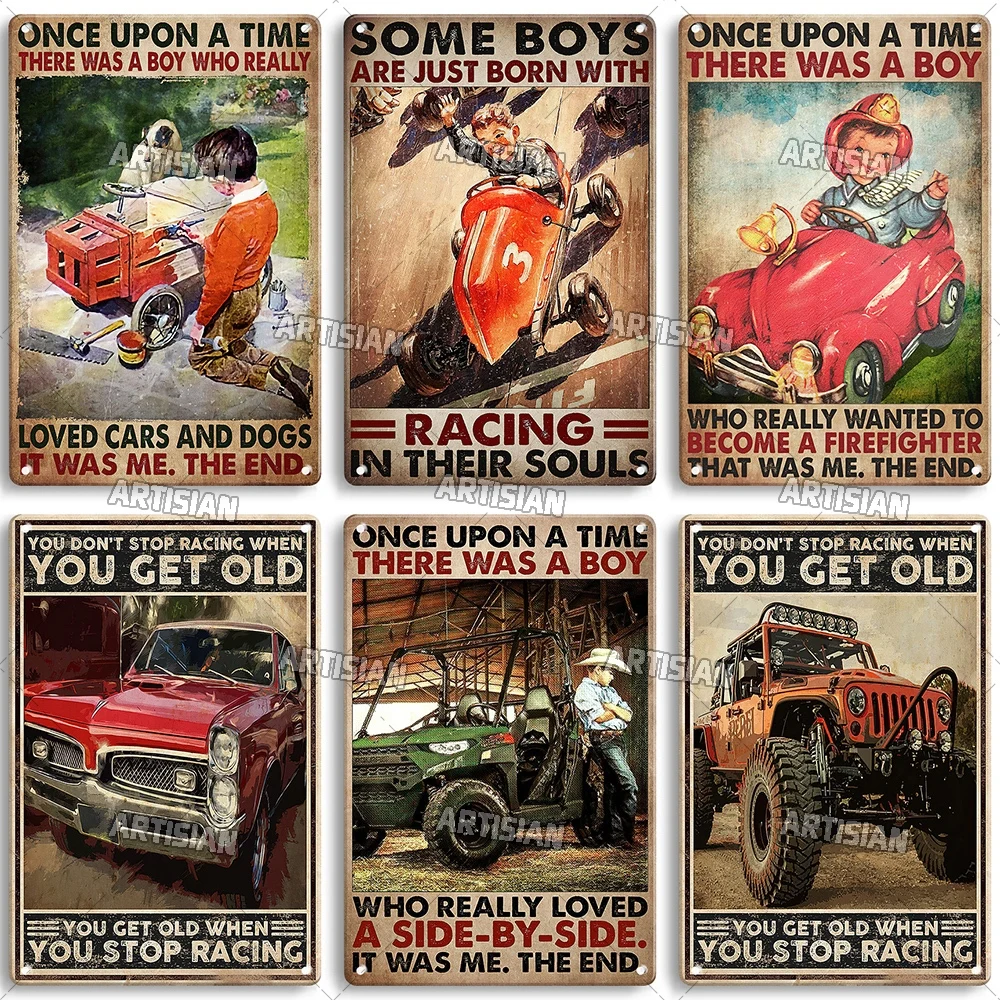 Artisian Driving Racing Metal Poster Truck Driver Plaque Tractor Vehicle Car Trucker Decorative Plate Wall Decor Garage Bar Pub