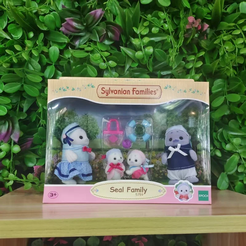 실바니안 패밀리 액세서리 칼리코 크리터스 소녀 어린이 장난감 미니어처 애니메이션 피규어 동물 인형 어린이 장난감 씰 패밀리