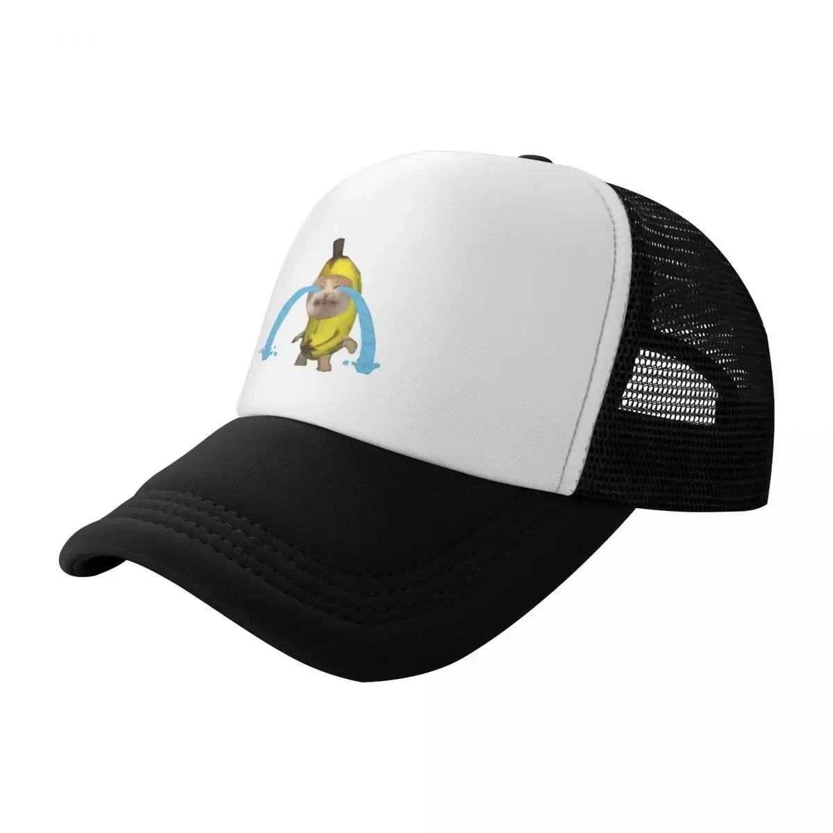 Banana Cat Crying Meme Baseball Cap cute Trucker Cap Luxury Brand Men's Hats Women's