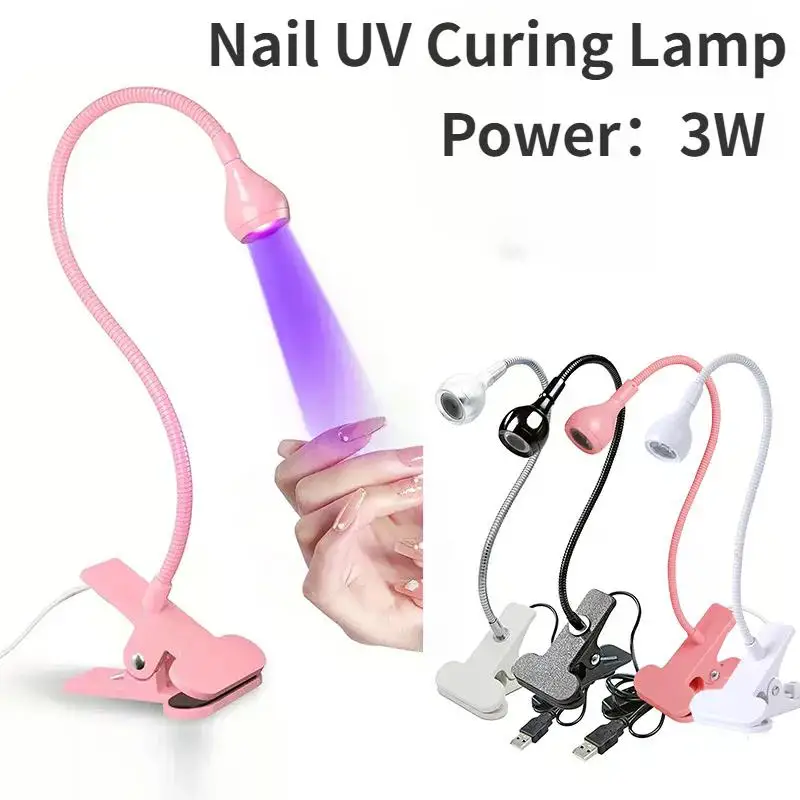 395nm secador de unhas luz uv lâmpada do prego comprimento de onda clip-on mesa mini usb para unhas de gel ongle manicure ferramentas do salão de beleza