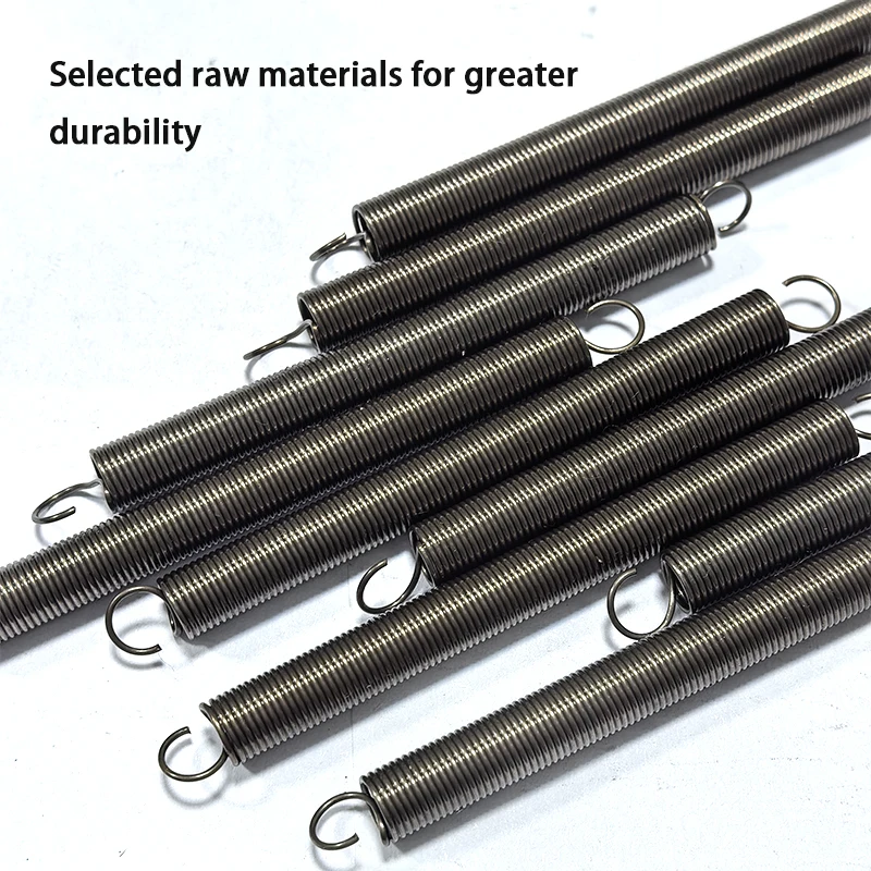 Diâmetro do fio 0.5mm, gancho aberto, mola de tensão, mola de extensão de bobina, mola de rascunho, diâmetro externo 3mm/4mm/5mm/6mm