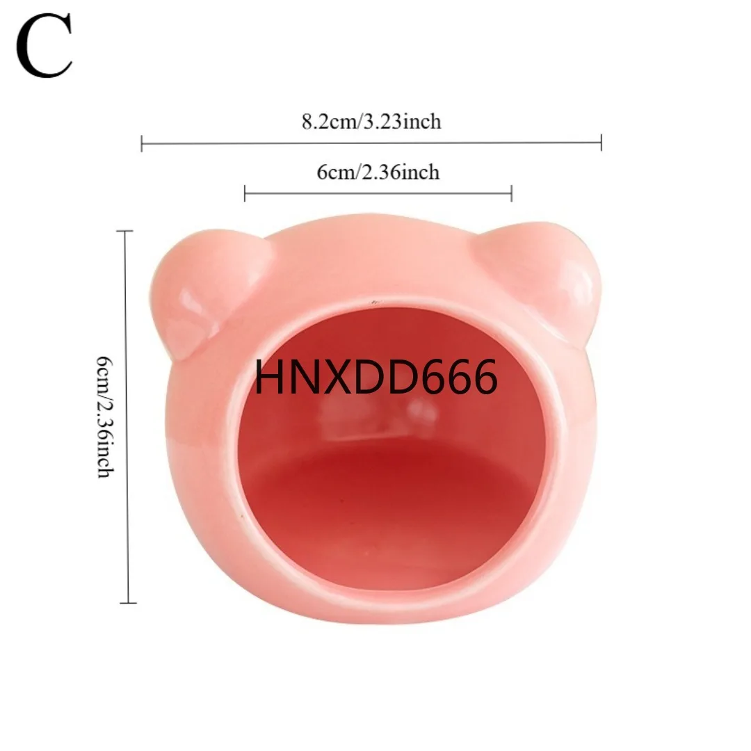 

1PC ceramic cute hamster nest cold shelter golden bear house villa cuttlefish hedgehog sleeping igloo summer cooling supplies