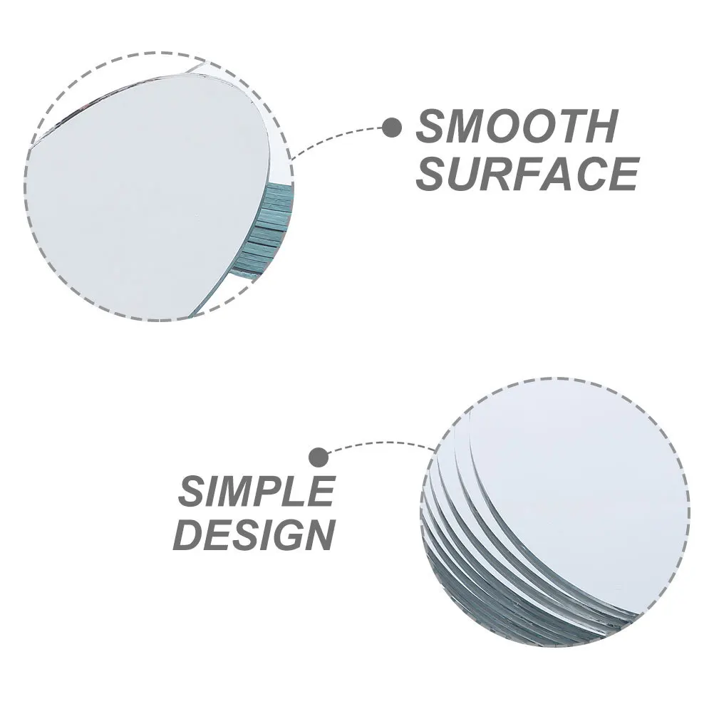 10Pcs Oval Craft Mirror Sheets Glass Lenses for DIY Wedding Decorations Small Glass Mirror Small Mirrors Craft Mirrors