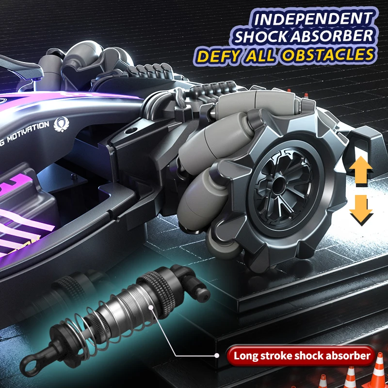 Nieuwe RC-stuntauto met spray- en LED-verlichting, dubbele afstandsbediening en bewegingsdetectiehorloge, drift en hoge snelheid, heet speelgoed voor kinderen en hobbyisten