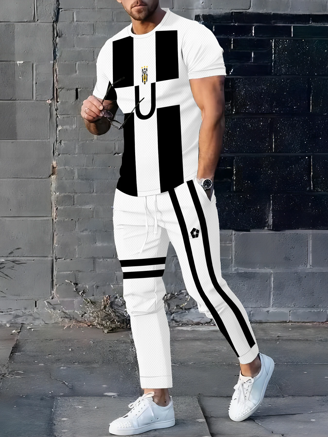 

The 2025 summer new men's suit casual sports digital sportswear outdoor breathable lightweight soft and skin-friendly men's wear